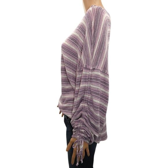 NWT Hummingbird Oversized Stripe Knit Top Boho Lagenlook Made in USA Size S - Picture 2 of 10